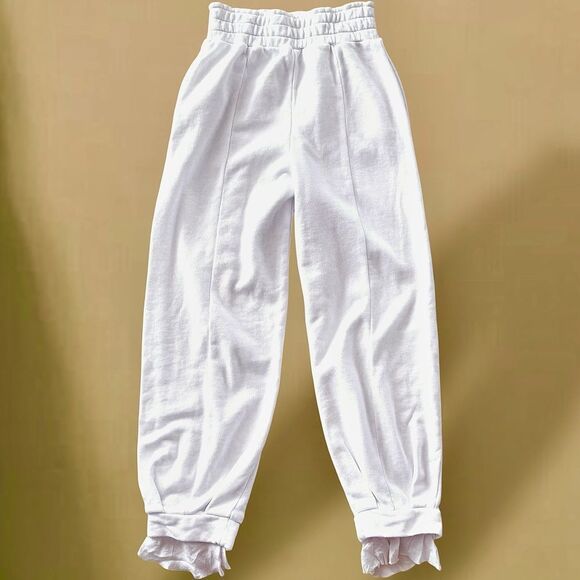 L'AGENCE Pants - L'AGENCE White Jogger Pants /premium high waist summer sweatpants NEW!